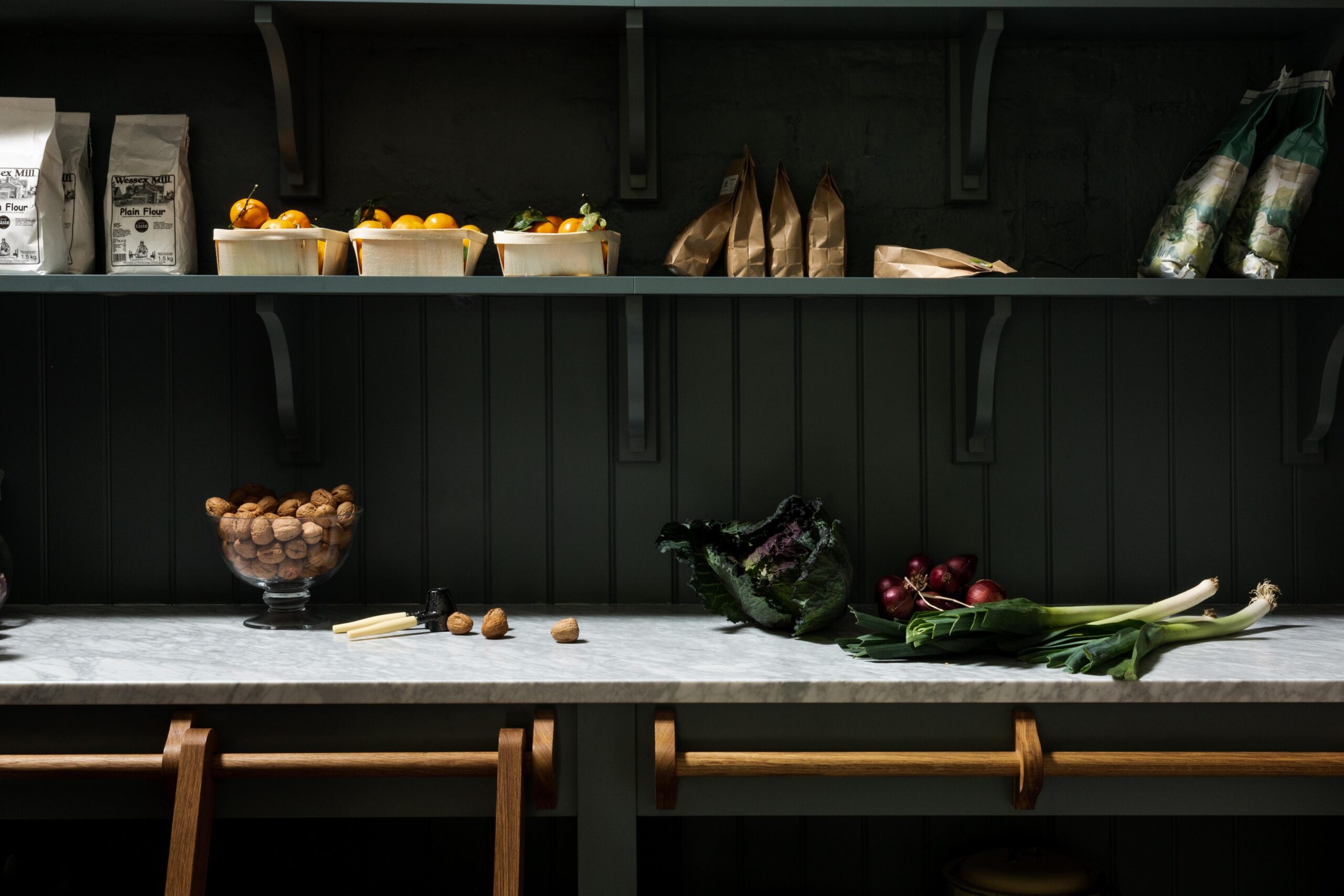 Natural Country Kitchen Utility - Grey Kitchen and Natural Wood Kitchen - Papilio Kitchens